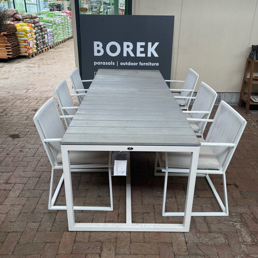 Borek Venice garden table - 240x90 with Lincoln garden chair (set of 6)