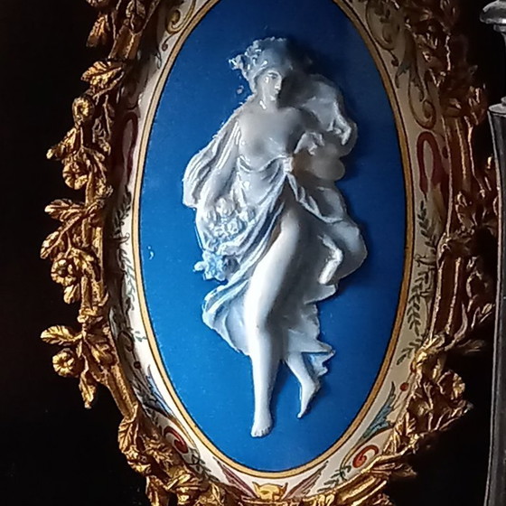 Image 1 of Bonheur du Jour en bois noirci ca.1840-1850