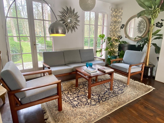 Image 1 of Ensemble de salon scandinave en teck massif – Komfort, Danemark, années 1960