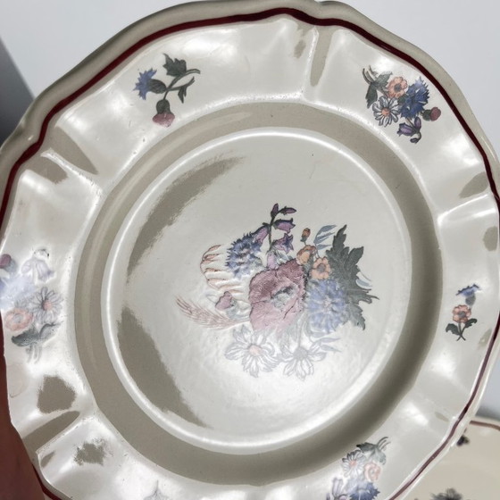 Image 1 of Set of 6 "Agreste" dessert plates, Sarreguemines, 20th century.