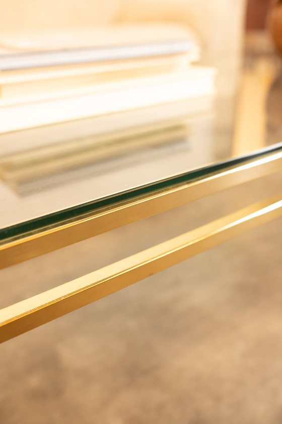 Image 1 of Vintage rectangular glass coffee table