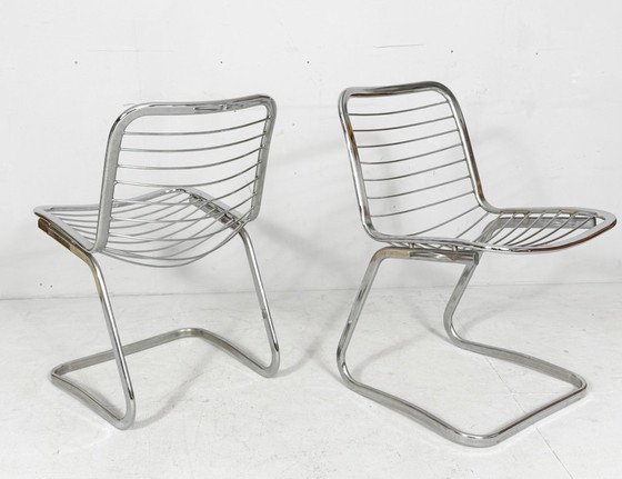 Image 1 of Set di 4 sedie a sbalzo disegnate da Gastone Rinaldi per Rima, modello: 'Sabrina', anni '70, Italia.