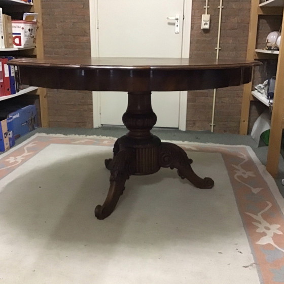 Image 1 of Antique ball-leg table