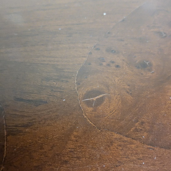 Image 1 of Vintage mahonie houten fineer Edwardian stijl bijzettafel / koffietafel / sidetable