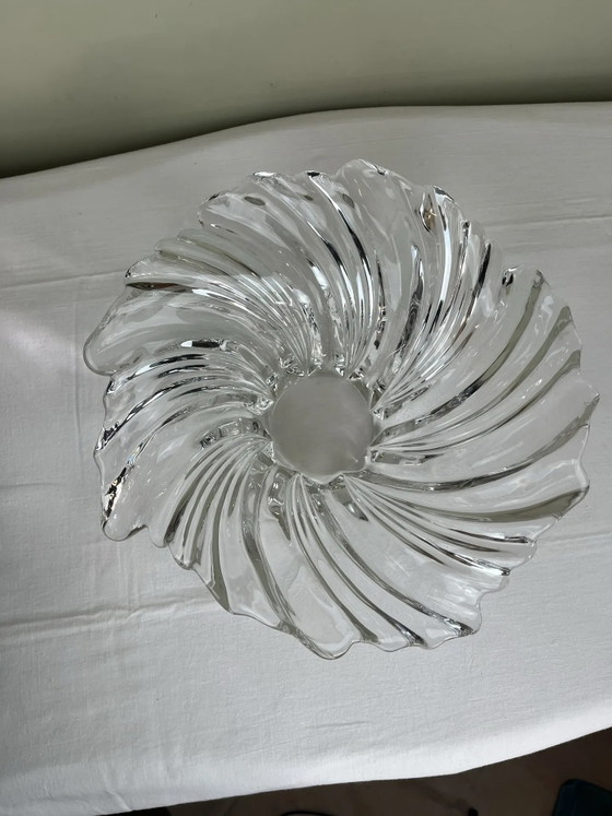 Skulpturale Schale organisches Design, Schalen, Kristall, Glas, Transparent (Foto 7 von 13)