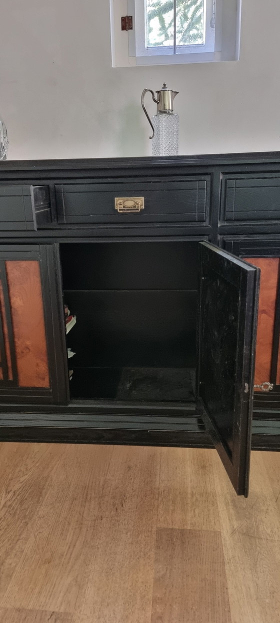 Vintage Art Deco Style Sideboard/Cabinet with Burr Walnut Veneer Panels – Wood (photo 3 of 5)