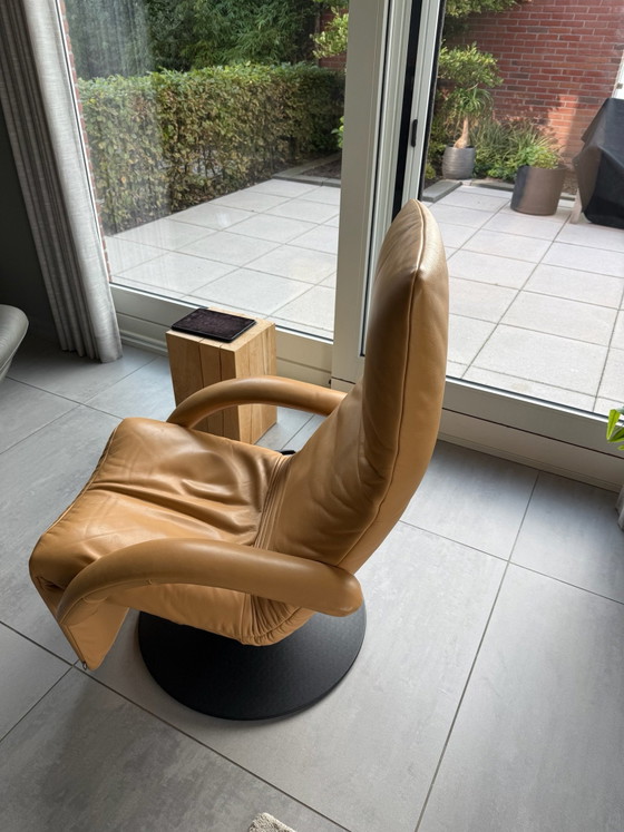 2 sillones reclinables Jori, Cuero, Metal, Beige (foto 2 de 6)