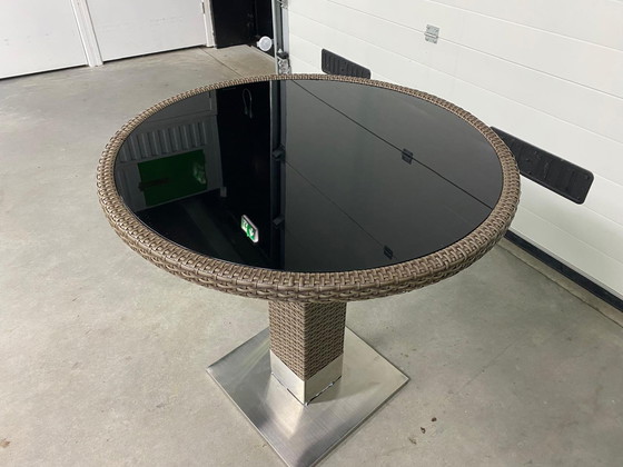 Image 1 of (SUPER DEAL!) Lot of Rattan Garden Tables 9 Square 3 Round ZGAN