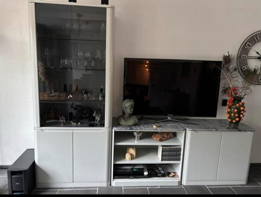 Leolux dressoirs en vitrinekast set 