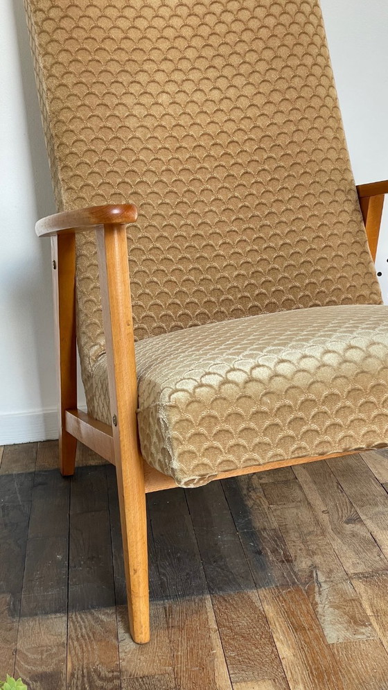 Image 1 of Paire FAUTEUILS MANUCERE Pieds Compas VINTAGE