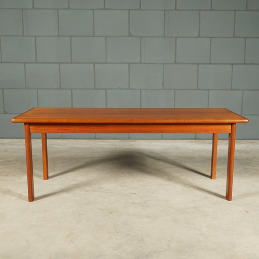 Vintage Danish coffee table - teak wood - 1960s