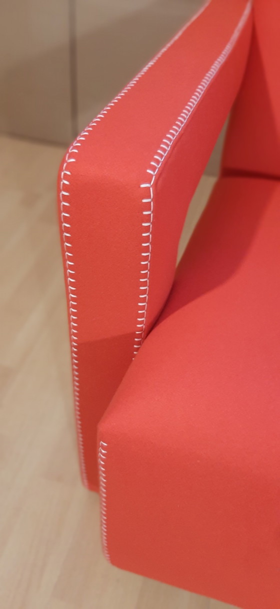 Image 1 of Cassina 2 Poltrona 637 Utrecht Nuova Mai Usata Lampo Rosso Lana 13L