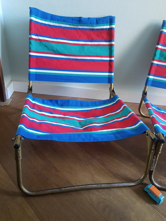Image 1 of Set aus Lafuma-Campingstühlen aus den 60er-70er Jahren