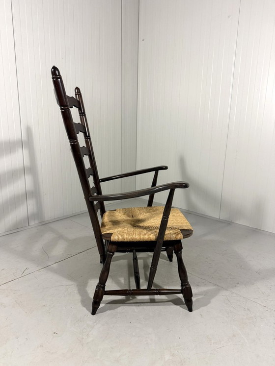 Image 1 of Rustikaler, brutalistischer Hochleiterstuhl aus den 1960er Jahren