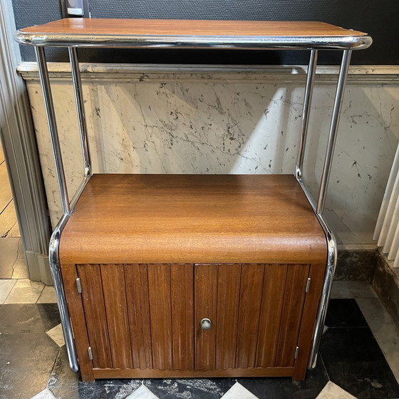 Modernistisch Art Deco Bauhaus Dressoir van Buisstaal & Hout, 1930 – Glass (photo 2 of 16)