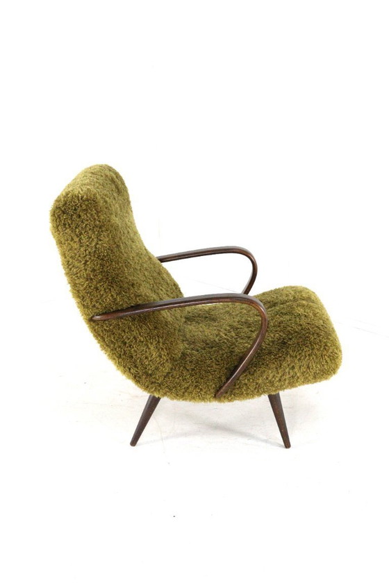 Image 1 of Vintage fauteuil Doodly gestoffeerd harig fluffy