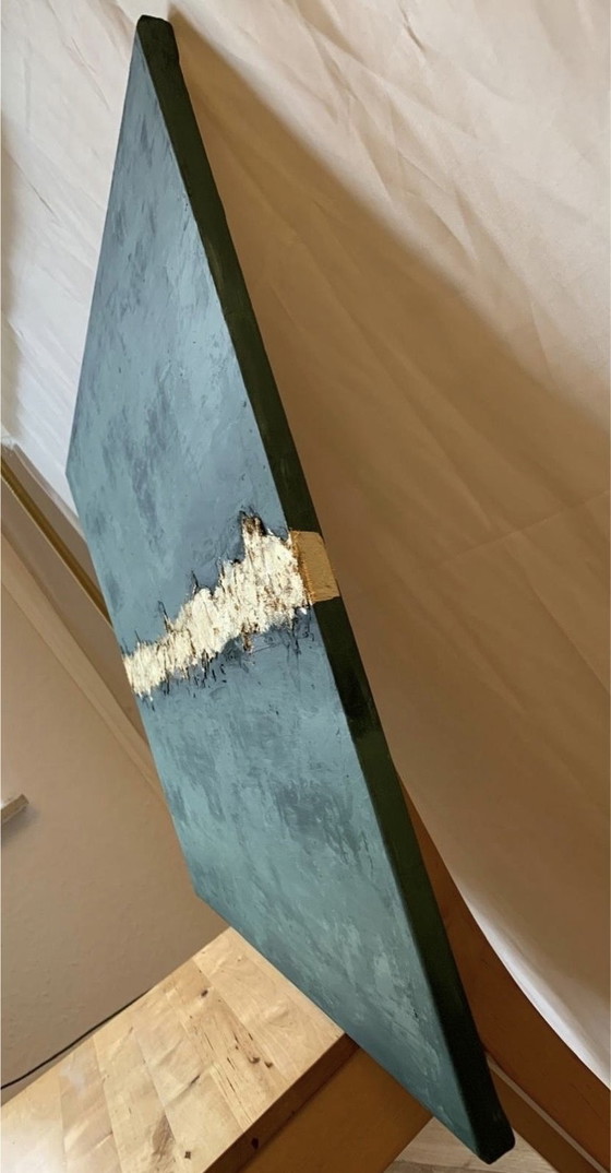 Image 1 of Acrylic painting "Golden Emerald"