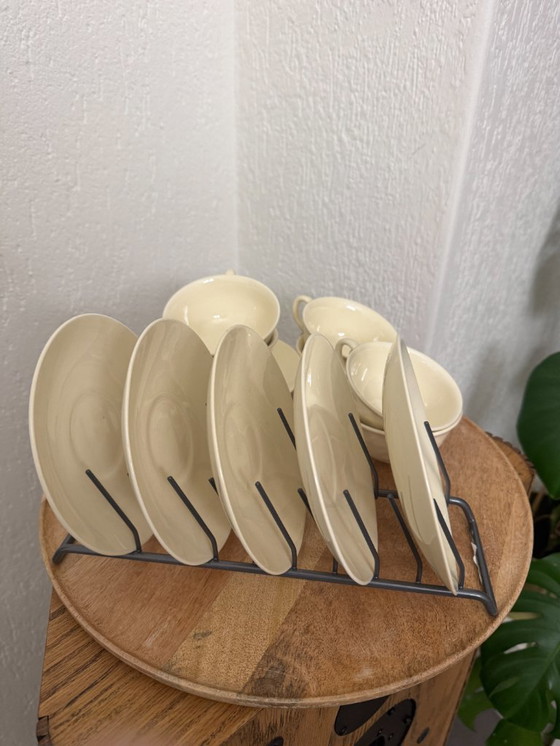 Image 1 of Splendido set vintage: set di 6 tazze e piattini "Staffordshire flatback" del Castello di Balmoral