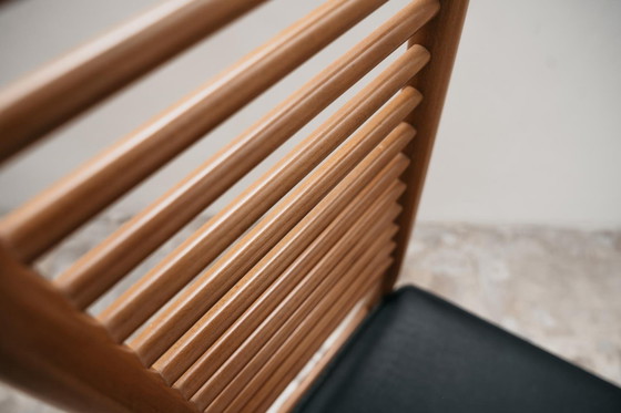 Image 1 of Dining Set Consisting of 4 Chairs with Ladder Backrest, 1980s Design, Italy
