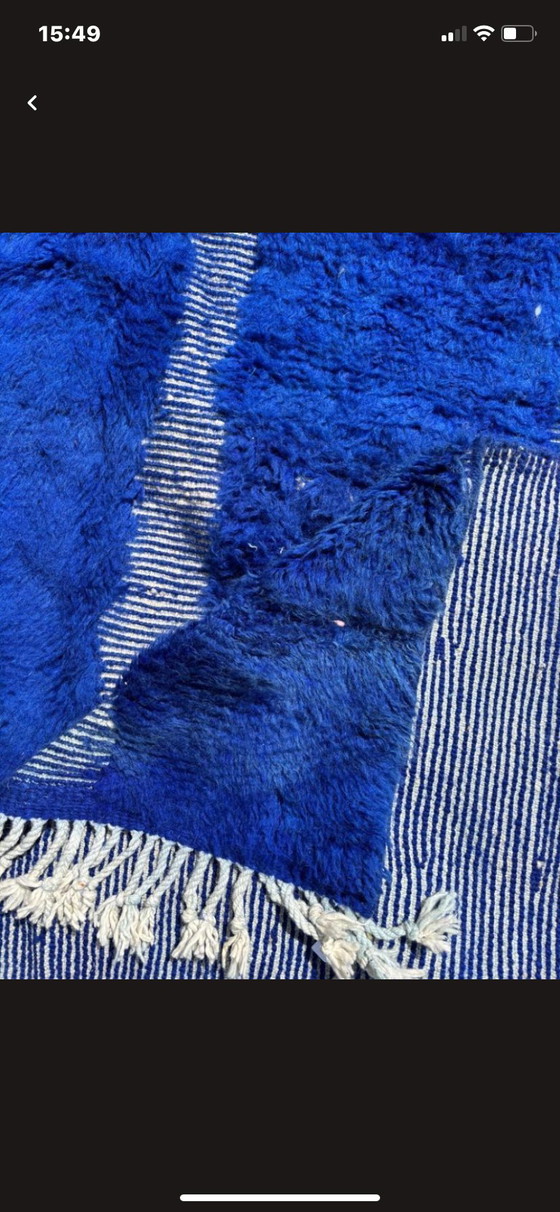 Tappeto Marocchino Berbero Blu In Lana – Tappeti, Wool (photo 4 of 6)