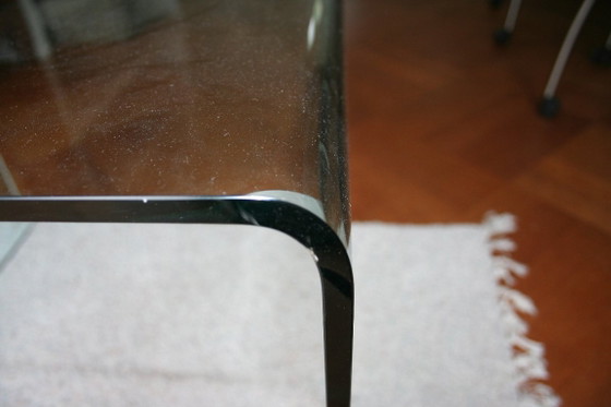 2 mesas auxiliares originales FIAM Italia D-LI – Cristal curvado – Fabricadas en Italia – Glass (photo 6 of 22)