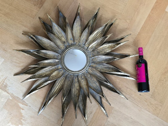 Image 1 of Enorme espejo de mayordomo Sunburst