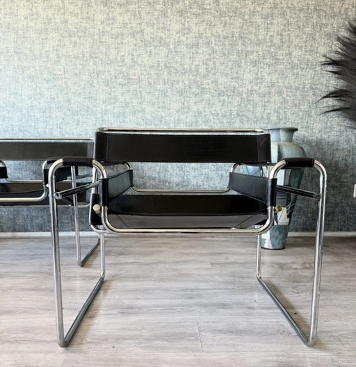 Vintage Wassily Chair, Marcel Breuer, Fasem, Italy ca80s