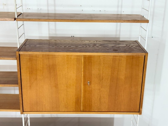 Image 1 of Mid-century string shelving / vintage wall shelf / Sybille 314 living room wall unit / living room wall unit