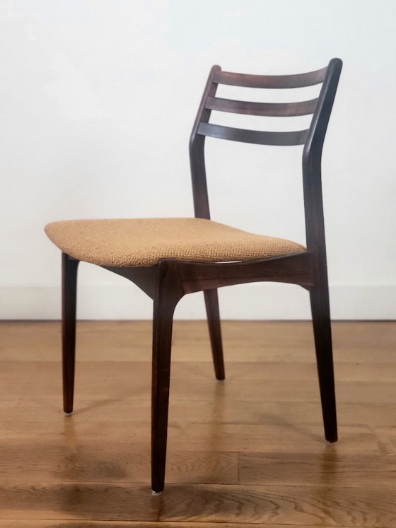 Image 1 of Set va 4 vintage Deense stoelen van Vestervig Eriksen in palissander