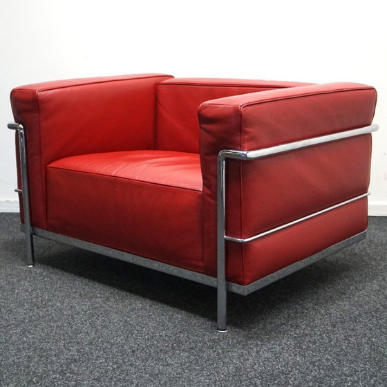 Image 1 of Cassina LC3 Grand Confort Poltrone Modello Grand | Rood Leer