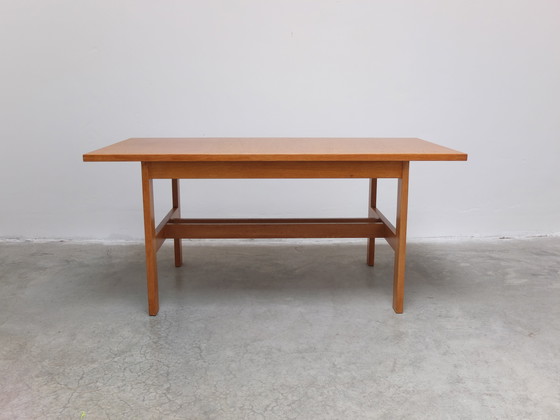 Image 1 of Extendable 'N-Line' Dining Table In Oak By P&J Neirinck, 1968