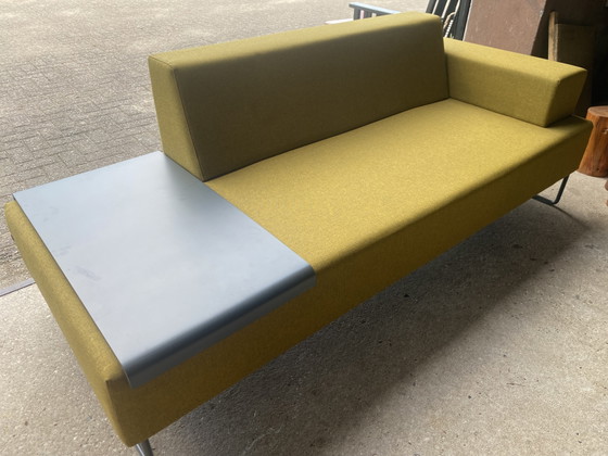 Inclass sofa with integrated table – Metal, Textile (photo 3 of 7)