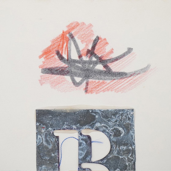 Image 1 of Mixed Media on Cardboard and Collage by Sergio Dangelo, 1960s