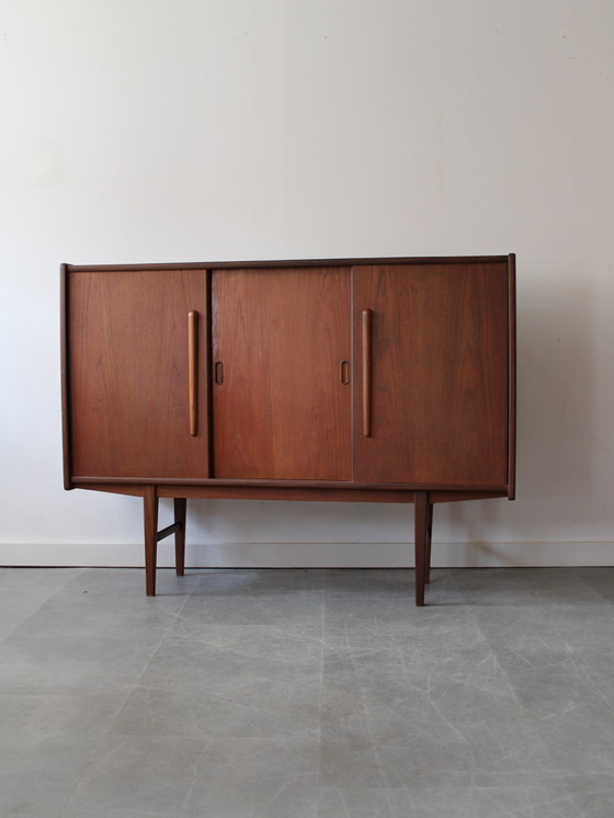 Image 1 of Vintage Deens highboard in teak 