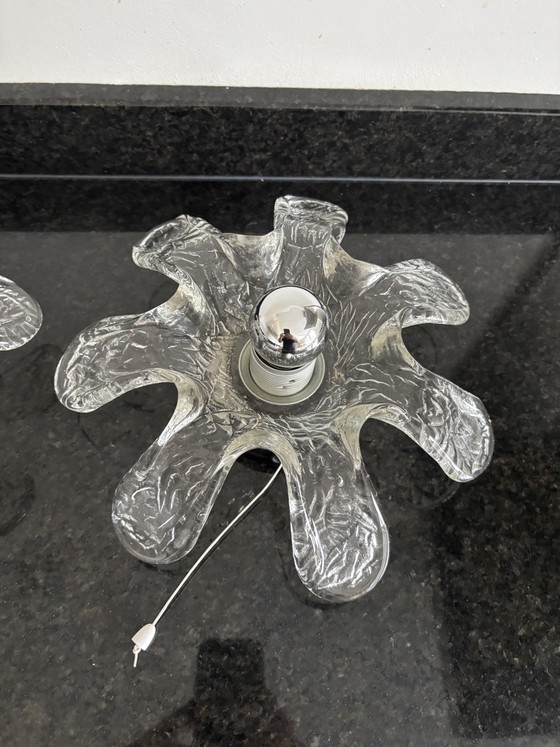 Set di 2 Paralumi Vintage Murano in Vetro Ghiaccio – Applique, Glass (photo 7 of 11)