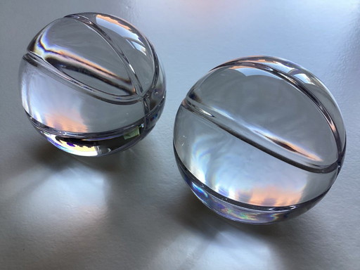2x presse-papier basketbal - glas
