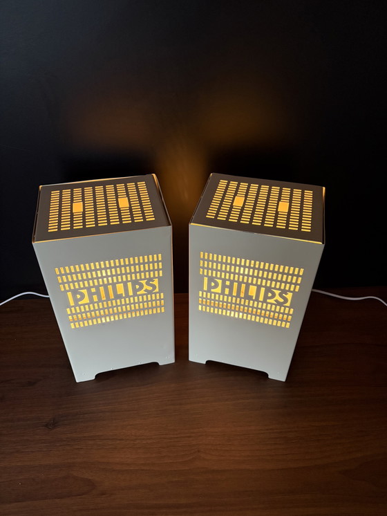 Image 1 of 2x Philips vintage tafellamp