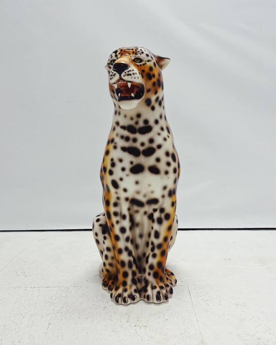 Image 1 of Leopard Sculpture Ceramic