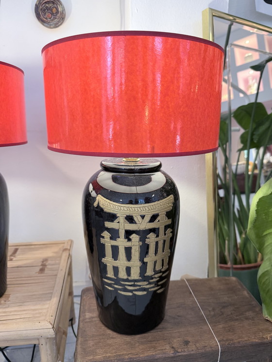 Lampade da tavolo vintage cinesi in stile Chinoiserie - set da 2 – Ceramic (photo 6 of 7)