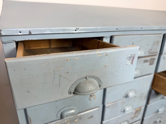 Image 1 of Cassettiera industriale grigia vintage, anni '60