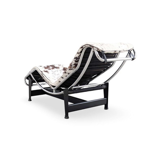 Replica Vintage LC4 Chaise Longue Pelle di Mucca Classico del Design, Sedie da camera, polished steel (foto 6 di 11)