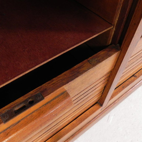 Image 1 of Cassonetto avvolgibile in rovere con 2 ante, altezza 180 cm, anni '50