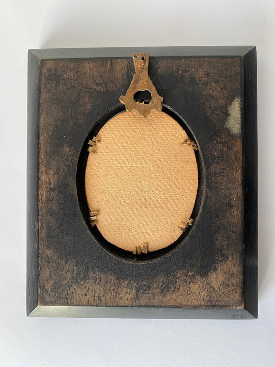 Image 1 of Antiek miniatuurportret van een jonge dame – Biedermeierperiode (ca. 1830)