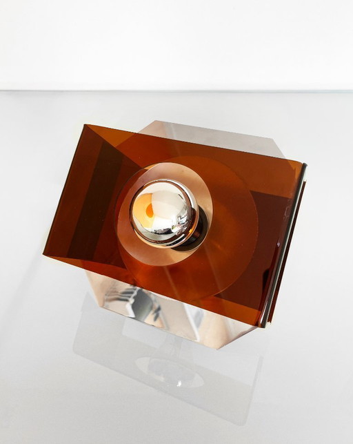 Vintage Dijkstra Space Age Plexiglas Wall Lamp