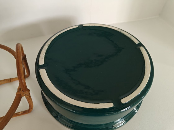 Arabia Finland Kilta Deckelschale mit Rattanhalter – Geschirr, Ceramic (photo 6 of 7)