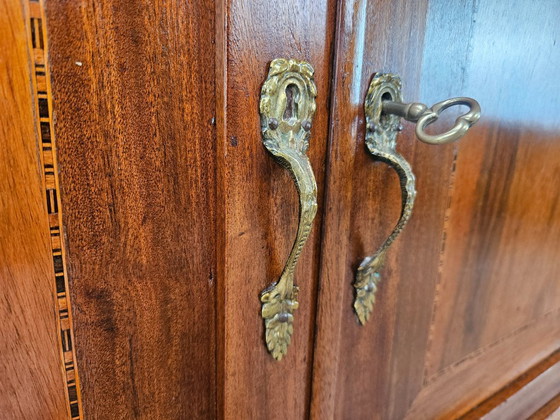 Image 1 of Early 20th century Art Nouveau sideboard with brass decorations