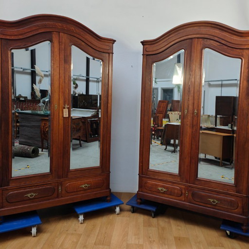 Set di armadi vintage, armadi, armadi a specchio, smontabili