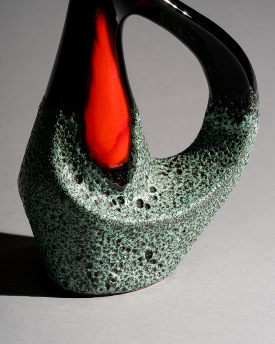 Image 1 of Vintage Fat Lava Vaas Vallauris Aardewerk Marino de la Vaucour Atelier Cerenne MCM