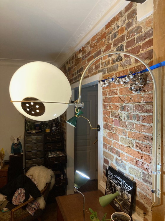 Image 1 of Grande lampada da parete ad arco Dijkstra in acciaio e acrilico