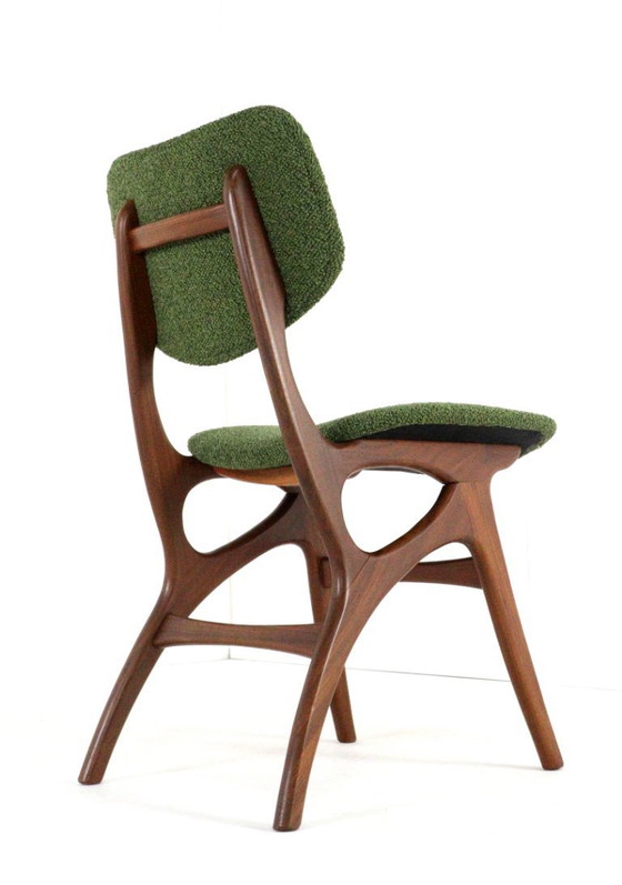 Image 1 of Ensemble de 4 chaises de salle à manger Pynock, style vintage, rembourrées